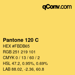 Code couleur: Pantone 120 C | qconv.com