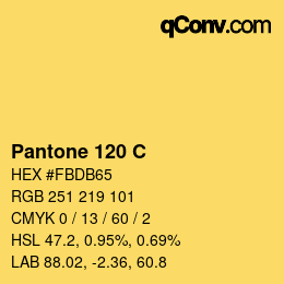 カラーコード: Pantone 120 C | qconv.com