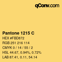 Code couleur: Pantone 1215 C | qconv.com