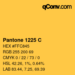 カラーコード: Pantone 1225 C | qconv.com