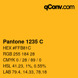 Code couleur: Pantone 1235 C | qconv.com