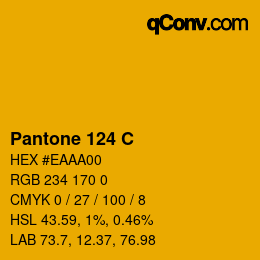 Code couleur: Pantone 124 C | qconv.com