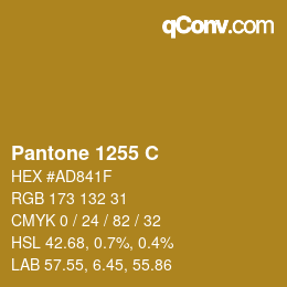 Farbcode: Pantone 1255 C | qconv.com