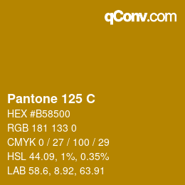 カラーコード: Pantone 125 C | qconv.com