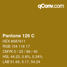 カラーコード: Pantone 126 C | qconv.com