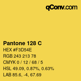 カラーコード: Pantone 128 C | qconv.com