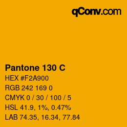 カラーコード: Pantone 130 C | qconv.com