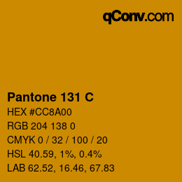 カラーコード: Pantone 131 C | qconv.com