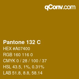 カラーコード: Pantone 132 C | qconv.com