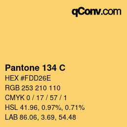 Code couleur: Pantone 134 C | qconv.com