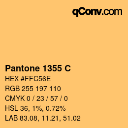 カラーコード: Pantone 1355 C | qconv.com