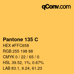 カラーコード: Pantone 135 C | qconv.com