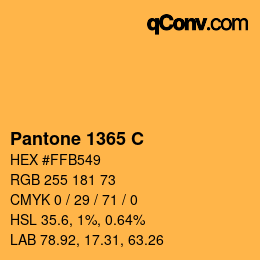 Code couleur: Pantone 1365 C | qconv.com