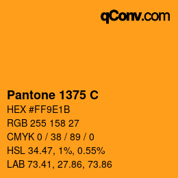 カラーコード: Pantone 1375 C | qconv.com