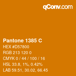 Code couleur: Pantone 1385 C | qconv.com