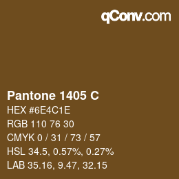 カラーコード: Pantone 1405 C | qconv.com