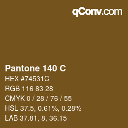 Code couleur: Pantone 140 C | qconv.com