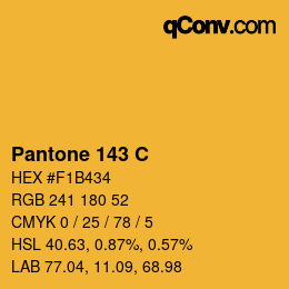 Code couleur: Pantone 143 C | qconv.com