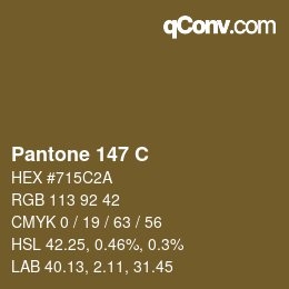 Code couleur: Pantone 147 C | qconv.com