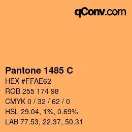 Code couleur: Pantone 1485 C | qconv.com