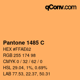 颜色代码: Pantone 1485 C | qconv.com