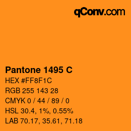 カラーコード: Pantone 1495 C | qconv.com