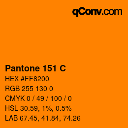 Code couleur: Pantone 151 C | qconv.com