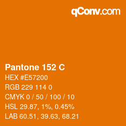 カラーコード: Pantone 152 C | qconv.com