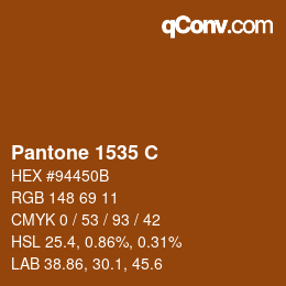 カラーコード: Pantone 1535 C | qconv.com