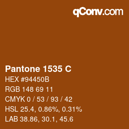 カラーコード: Pantone 1535 C | qconv.com