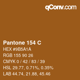 Code couleur: Pantone 154 C | qconv.com