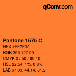 Code couleur: Pantone 1575 C | qconv.com