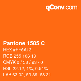 カラーコード: Pantone 1585 C | qconv.com