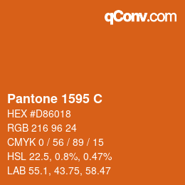 Código de color: Pantone 1595 C | qconv.com