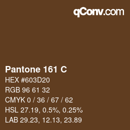 カラーコード: Pantone 161 C | qconv.com