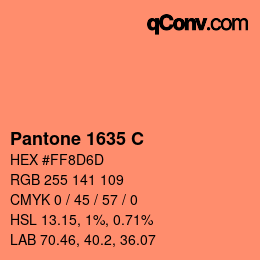 Code couleur: Pantone 1635 C | qconv.com