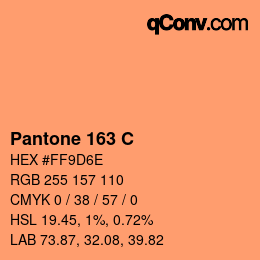 カラーコード: Pantone 163 C | qconv.com