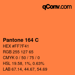 カラーコード: Pantone 164 C | qconv.com