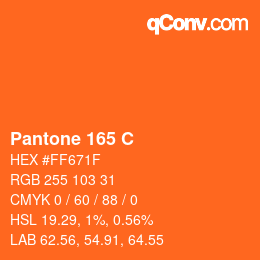 Code couleur: Pantone 165 C | qconv.com