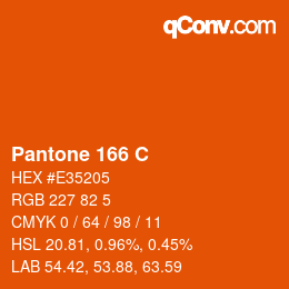 カラーコード: Pantone 166 C | qconv.com