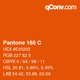 カラーコード: Pantone 166 C | qconv.com