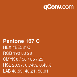 カラーコード: Pantone 167 C | qconv.com