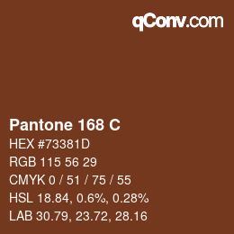 カラーコード: Pantone 168 C | qconv.com