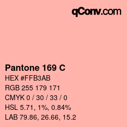 Code couleur: Pantone 169 C | qconv.com