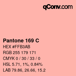 カラーコード: Pantone 169 C | qconv.com