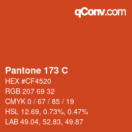 Code couleur: Pantone 173 C | qconv.com