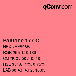 カラーコード: Pantone 177 C | qconv.com
