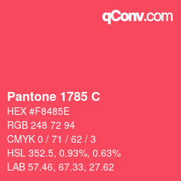 Código de color: Pantone 1785 C | qconv.com