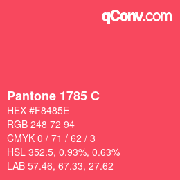 Código de color: Pantone 1785 C | qconv.com