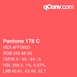 Code couleur: Pantone 178 C | qconv.com
